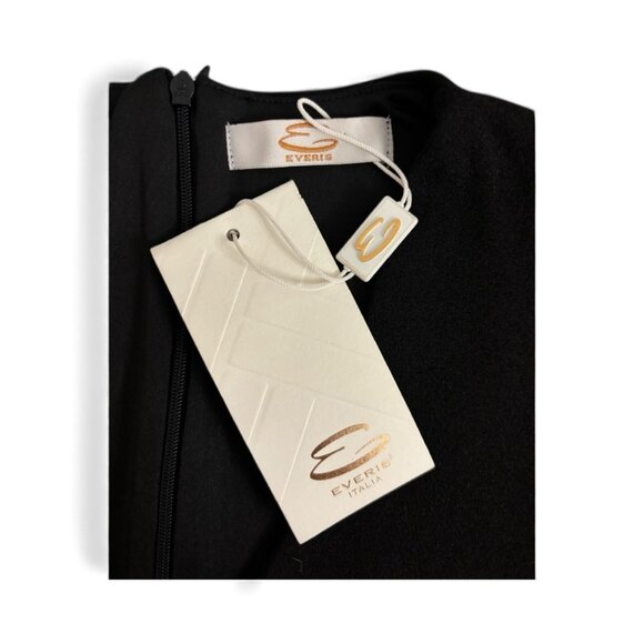 Everis Italian Simple Black Dress, Brand New w Tags - Picture 2 of 4